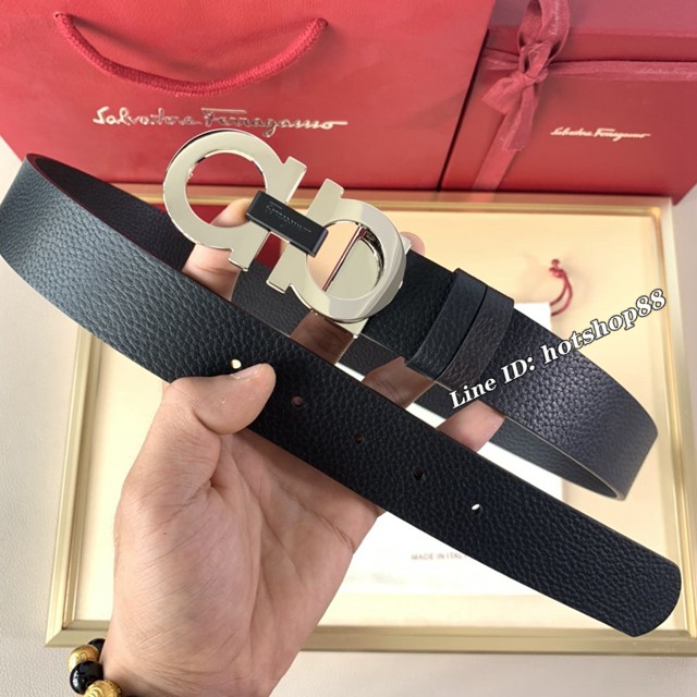 菲拉格慕專櫃款男士皮帶 Ferragamo精品銅扣腰帶  jjp2246